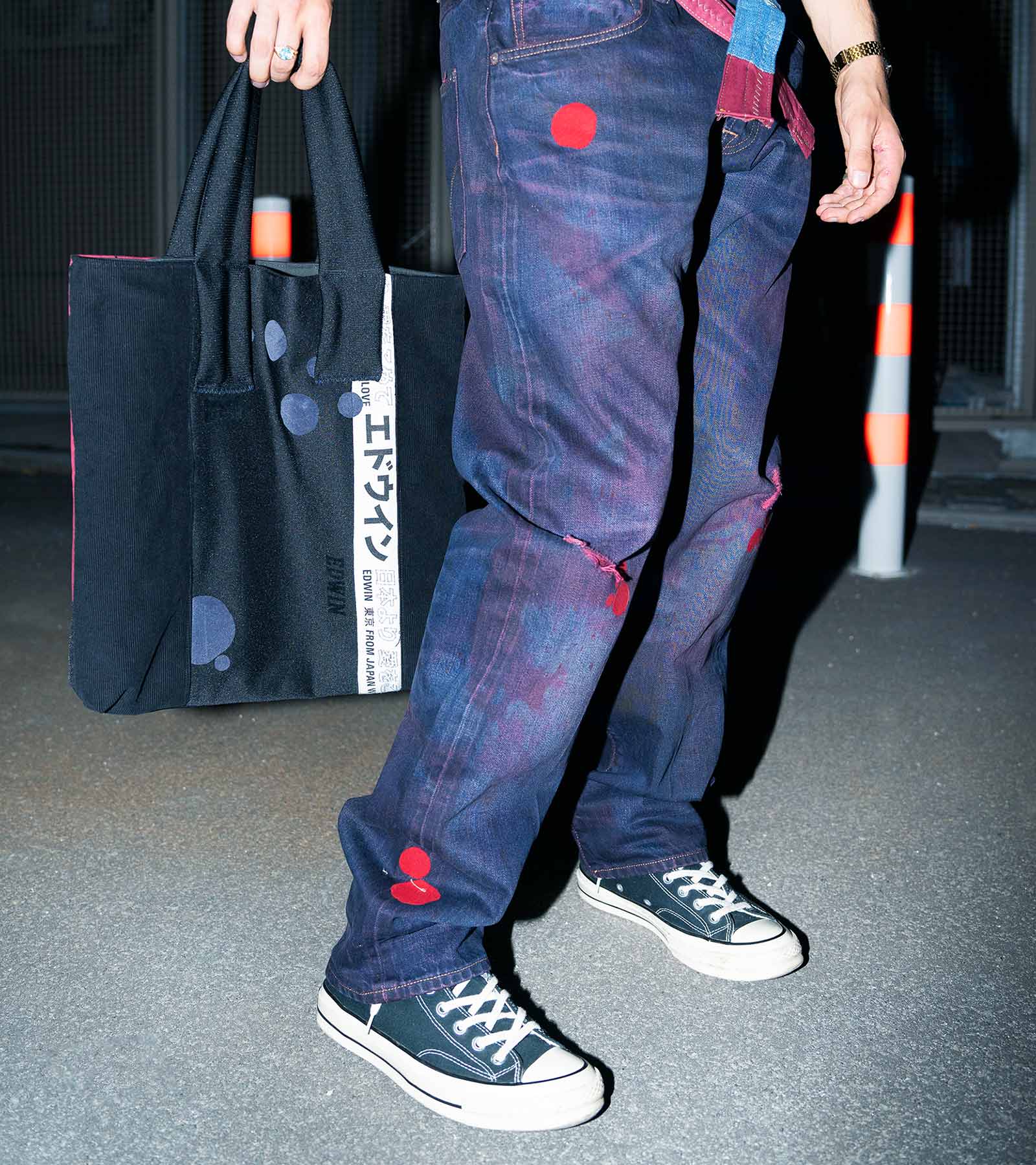 edwin-team-dauerfeuer-polka-denim